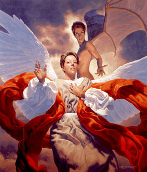 Jean angel and demon portrait