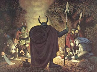 Tolkien Calendar June 1976 Captured by the Orcs, Brothers Hildebrandt