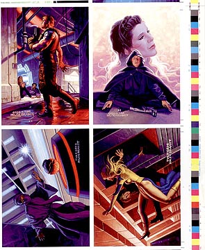 Star Wars / Shadows uncut card sheet, Brothers Hildebrandt