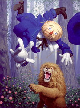 The Cowardly Lion Sends the Scarecrow Spinning, Greg Hildebrandt