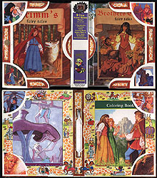 The BROTHERS GRIMM  - 2 Book Set w/ Puzzle, Coloring book, sticker sheet and  Poster, Greg Hildebrandt