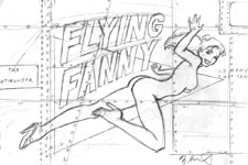 Flying Fanny - Nose Cone Art, Greg Hildebrandt