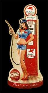 Fill Her Up - Vintage Tin Sign - Shaped - Large, Greg Hildebrandt