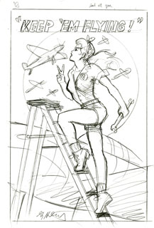 Keep em Flying - sketch #1, Greg Hildebrandt