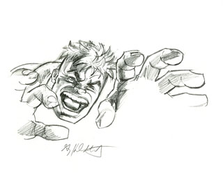 Hulk Universal ride sketch, Greg Hildebrandt