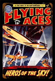 Flying Aces V812- Vintage Tin Sign, PTS