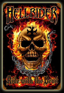 Hellrider SM210- Vintage Tin Sign, PTS