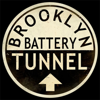 Brooklyn Tunnel PTS072- Vintage Tin Sign - Round, PTS