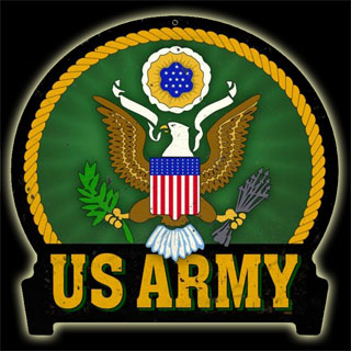 Army HM007- Vintage Tin Sign - Shaped, PTS