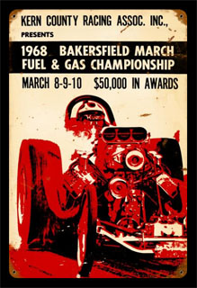 Bakersfield 1968 FAM009- Vintage Tin Sign, PTS