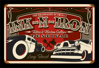 Long Beach Festival INK001- Vintage Tin Sign, PTS