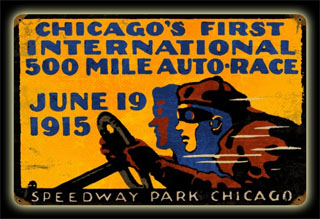 Chicago 500 JG002- Vintage Tin Sign, PTS