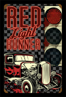 Red Light Runner LETH119- Vintage Tin Sign, PTS