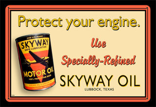 Skyway Oil MTY003- Vintage Tin Sign, PTS