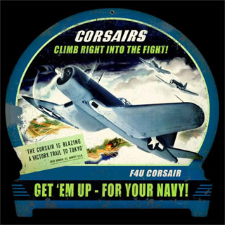 Corsairs Climb HM011- Vintage Tin Sign, PTS