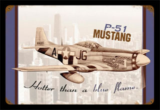 P-51 Chicago V421- Vintage Tin Sign, PTS