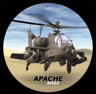 Apache V436- Vintage Tin Sign - Round, PTS