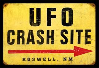 UFO Crash V864- Vintage Tin Sign, PTS