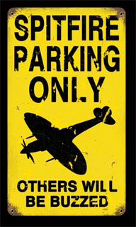 Spitfire Parking V959- Vintage Tin SIgn, PTS