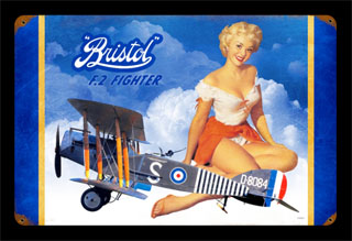 Bristol Pinup V984- Vintage Tin Sign, PTS