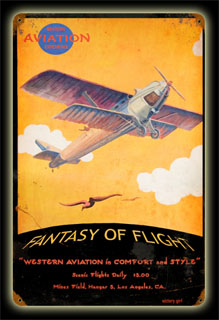 Fantasy of Flight VG004- Vintage Tin Sign, PTS