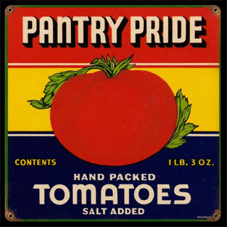 Pantry Tomatoes RPC093- Vintage Tin Sign, PTS