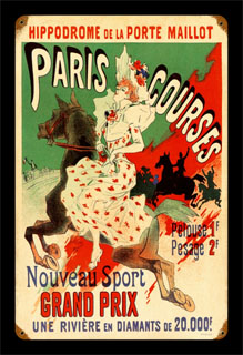 Paris Hippodrome PTS120- Vintage Tin Sign, PTS