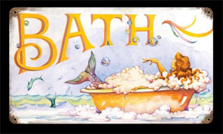 Mermaid Bath V234- Vintage Tin Sign, PTS