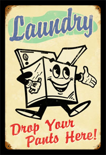 Laundry V605- Vintage Tin Sign, PTS