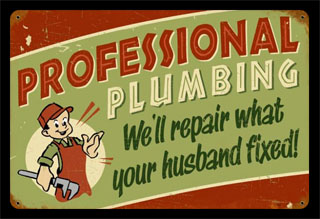 Professional Plumbing V869- Vintage Tin Sign, PTS