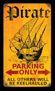 Pirate Parking V203- Vintage Tin Sign, PTS