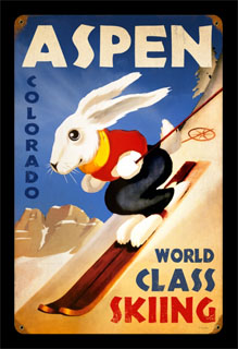 Ski Aspen PTS099- Vintage Tin Sign, PTS