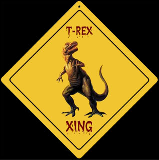 T-Rex Xing V367- Vintage Tin Sign, PTS