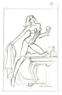 White Queen Commission sketch 4, Greg Hildebrandt