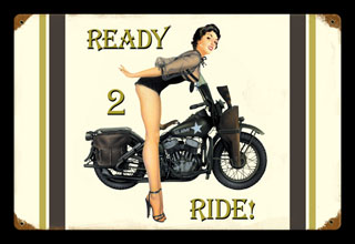 Ready to Ride V033- Vintage Tin Sign, PTS