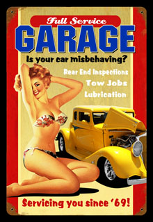 Full Service Garage V162- Vintage Tin Sign, PTS