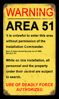 Area 51 V186- Vintage Tin Sign, PTS