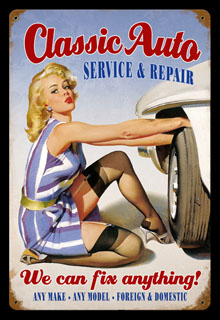 Classic Auto V256- Vintage Tin Sign, PTS