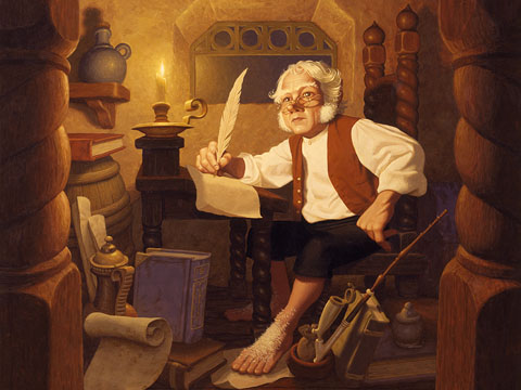 Bilbo at Rivendell - Giclee, Brothers Hildebrandt