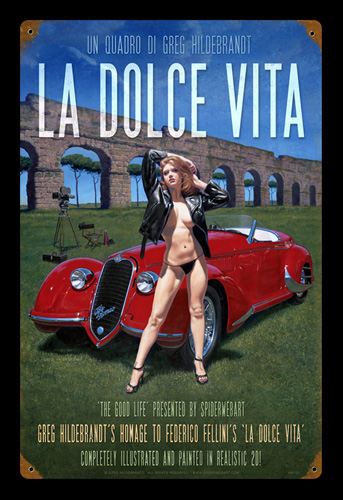 La Dolce Vita -  Vintage Tin Sign, Greg Hildebrandt