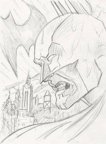 Gotham Rain - sketch, Mark Romanoski