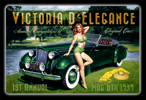 Victoria DeElegance - Vintage Tin Sign, Greg Hildebrandt