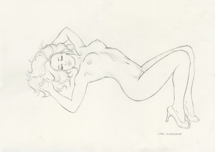 Bare Beauty Final Sketch, Greg Hildebrandt