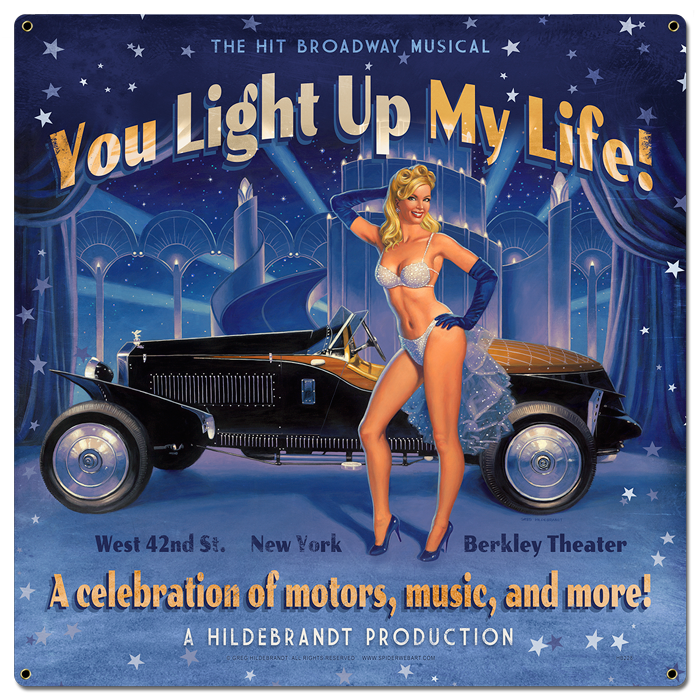 You Light Up My Life - Vintage Tin Sign , Greg Hildebrandt