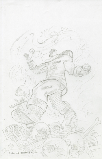 Thanos - Preliminary Sketch -  #3, Greg Hildebrandt